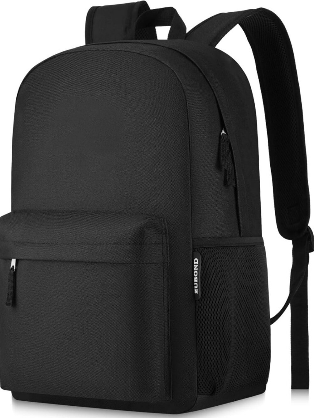 Lightweight Black Backpack for School & Travel - Fits 15.6" Laptop, Water Bottle